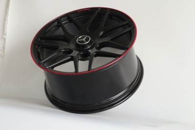 Диск кованый amg g63 r22x10J ET36 5x130 чёрный с красным кантом A46340120009Y15 - вид 2 миниатюра