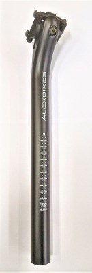 Карбоновый подседельный штырь ALEXBIKES, диаметр 31.6 mm, длина 350 мм, вес 210±10g, цвет UD matte finish Чёрный матовый, смещение(offset) 25 mm - вид 3 миниатюра