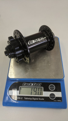 Втулка Bitex MTF1520-32H-M9-100BK для MTB, передняя, под эксцентриковый зажим M9, ширина 100 мм, дисковый тормоз на 6 болтов, 32 спицы, 2 промподшипника 6804, чёрный цвет, 186±5 грамм - вид 5 миниатюра