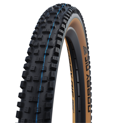 Велопокрышка Schwalbe NOBBY NIC Evolution Line 27.5 x 2.40, арт. 11654206.01, 67 EPI, 812 грамм, фолдинговая, компаунд ADDIX SpeedGrip, Super Ground, бескамерная технология TL Easy, цвет Bronze Sidewall, ETRTO 62-584, давление макс. 3.50 Bar (max. 50 psi) - вид 1 миниатюра