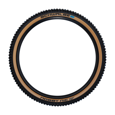 Велопокрышка Schwalbe NOBBY NIC Evolution Line 27.5 x 2.40, арт. 11654206.01, 67 EPI, 812 грамм, фолдинговая, компаунд ADDIX SpeedGrip, Super Ground, бескамерная технология TL Easy, цвет Bronze Sidewall, ETRTO 62-584, давление макс. 3.50 Bar (max. 50 psi) - вид 2 миниатюра