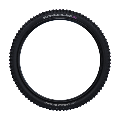Велопокрышка Schwalbe MAGIC MARY Performance Line 27.5 x 2.40, арт. 11600907.02, 67 EPI, 1075 грамм, фолдинговая, компаунд ADDIX, Performance, бескамерная технология TL Ready, цвет чёрный, ETRTO 62-584, макс. давление 3.50 Bar (max. 50psi) - вид 2 миниатюра