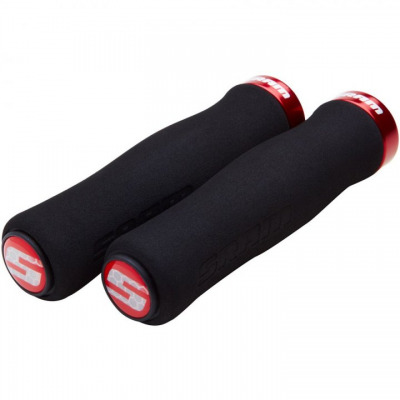 Грипсы SRAM Locking Grips Contour Foam чёрные с красными кольцевыми зажимами, арт. 00.7915.068.070 - вид 1 миниатюра