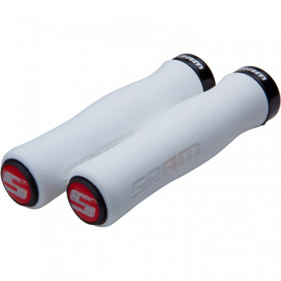 Грипсы SRAM Locking Grips Contour Foam белые с чёрными кольцевыми зажимами, арт. 00.7915.068.090 - вид 1 миниатюра