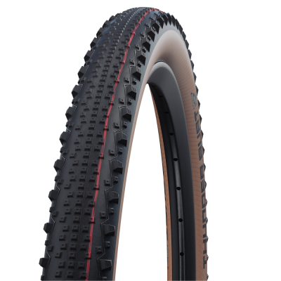 Велопокрышка Schwalbe THUNDER BURT Evolution Line 29 x 2.25, арт. 11654146, 67 EPI, 645 грамм, фолдинговая, компаунд ADDIX Speed, Super Race, бескамерная технология TL Easy, цвет Transparent Sidewall, ETRTO 57-622, давление 1.80 - 3.70 Bar (26 - 54psi) - вид 1 миниатюра