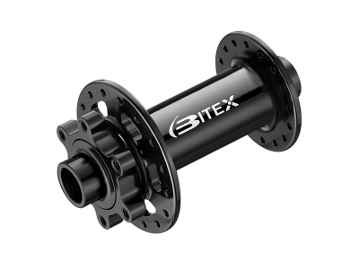 Втулка Bitex BX201FG24H-M9-100BK для GRAVEL, передняя, под эксцентриковый зажим M9, ширина 100 мм, дисковый тормоз на 6 болтов, 24 спицы, 2 промподшипника 6903, Чёрный цвет, 130±5 грамм