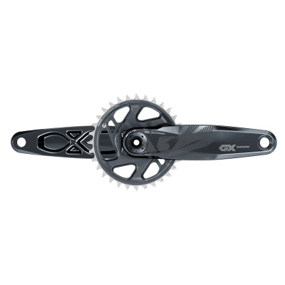 Система SRAM GX Eagle X-SYNC, Fat Bike 5” DUB, звезда прямой монтаж 30 зубьев, 11/12 скоростей, цвет Lunar, диаметр вала 28.99 мм, шатуны 175 мм, под каретки BSA 100 мм и PF41/121 и PF46/100-120 - вид 1 миниатюра