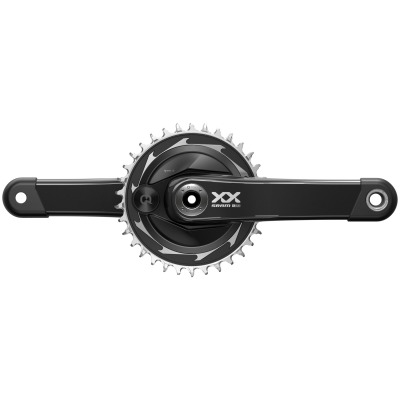 Группсэт SRAM XX SL(Супер Лёгкий) Eagle Transmission Groupset - AXS, T-Type, D1 с измерителем мощности, линия цепи 55мм, 12 скоростная, 10-52 зуба, передняя звезда 34 зуба, шатуны 175мм, чёрный - вид 2 миниатюра