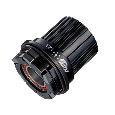 Втулка Bitex BX201R28H-12-142BK_ALMS для GRAVEL и MTB с алюминиевым барабаном Shimano Micro Spline, задняя, под сквозную ось 12 мм, ширина 142 мм, дисковый тормоз на 6 болтов, 28 спиц, 4 промподшипника (6902*2+6802*2), Чёрный цвет, 285 грамм - вид 1 миниатюра