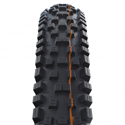 Велопокрышка Schwalbe NOBBY NIC Evolution Line 27.5 x 2.40, арт. 11654207.01, 67 EPI, 850 грамм, фолдинговая, компаунд Addix Soft, Super Ground, бескамерная технология TL Easy, цвет чёрный, ETRTO 62-584, давление макс. 3.50 Bar (max. 50 psi) - вид 1 миниатюра