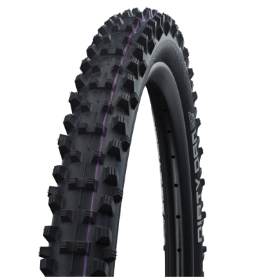 Велопокрышка Schwalbe DIRTY DAN Evolution Line 27.5 x 2.35, арт. 11654177, 2x67 EPI, 1260 грамм, фолдинговая, компаунд Addix Ultra Soft, Super Downhill, бескамерная технология TLE, цвет Black, ETRTO 60-584, давление 1.60-3.50 Bar (23-50psi) - вид 1 миниатюра