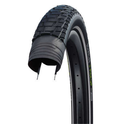 Велопокрышка Schwalbe PICK-UP Performance Line 20 x 2.60, арт. 11159366, 2x67 EPI, 980 грамм, проволочный корд, компаунд Addix E, Super Defense, камерная, цвет Black-Reflex, ETRTO 65-406, давление 3-5 Bar (30-55 psi) - вид 3 миниатюра