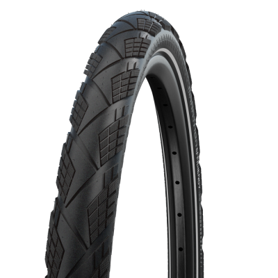 Велопокрышка Schwalbe MARATHON EFFICIENCY Evolution Line 28 x 1.70, арт. 11654586, 67 EPI, 625 грамм, фолдинговая, компаунд ADDIX Race, Super Race, V-Guard, камерная, цвет Black-Reflex, ETRTO 45-622, давление 3-5 Bar (50-80 psi) - вид 1 миниатюра