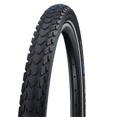 Велопокрышка Schwalbe MARATHON MONDIAL Evolution Line 28 x 1.75, арт. 11654487, 67 EPI, 730 грамм, фолдинговая, компаунд ADDIX, V-Guard, камерная, цвет Black-Reflex, ETRTO 47-622, давление 3 - 5 Bar (50 - 80 psi) - вид 1 миниатюра