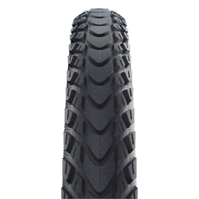 Велопокрышка Schwalbe MARATHON MONDIAL Evolution Line 28 x 1.75, арт. 11654487, 67 EPI, 730 грамм, фолдинговая, компаунд ADDIX, V-Guard, камерная, цвет Black-Reflex, ETRTO 47-622, давление 3 - 5 Bar (50 - 80 psi) - вид 1 миниатюра