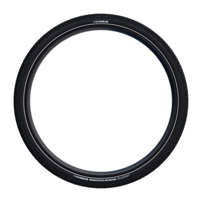 Велопокрышка Schwalbe MARATHON MONDIAL Evolution Line 28 x 1.75, арт. 11654487, 67 EPI, 730 грамм, фолдинговая, компаунд ADDIX, V-Guard, камерная, цвет Black-Reflex, ETRTO 47-622, давление 3 - 5 Bar (50 - 80 psi) - вид 3 миниатюра