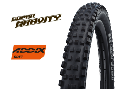 Велопокрышка Schwalbe MAGIC MARY Evolution Line 27.5 x 2.60, арт. 11601051.02, 50 EPI, 1280 грамм, фолдинговая, компаунд ADDIX Soft, Super Gravity, SnakeSkin бескамерная технология TL Easy, цвет чёрный, ETRTO 65-584, давление 1.20 - 2.60 Bar (17 - 38psi) - вид 1 миниатюра