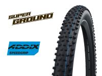 Велопокрышка Schwalbe ROCKET RON Evolution Line 27.5 x 2.25, арт. 11601017.01, 67 EPI, 620 грамм, фолдинговая, компаунд ADDIX SpeedGrip, Super Ground, бескамерная технология TL Easy, цвет Black, ETRTO 57-584, давление 1.80 - 3.70 Bar (26 - 54psi) - вид 1 миниатюра