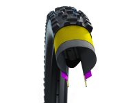 Велопокрышка Schwalbe ROCKET RON Evolution Line 27.5 x 2.25, арт. 11601017.01, 67 EPI, 620 грамм, фолдинговая, компаунд ADDIX SpeedGrip, Super Ground, бескамерная технология TL Easy, цвет Black, ETRTO 57-584, давление 1.80 - 3.70 Bar (26 - 54psi) - вид 3 миниатюра