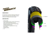 Велопокрышка Schwalbe HANS DAMPF Evolution Line 27.5 x 2.60, арт. 11654025.01, 67 EPI, 1165 грамм, фолдинговая, компаунд ADDIX Soft, Super Gravity, бескамерная технология TL Easy, цвет чёрный, ETRTO 65-584, давление 1.20 - 2.60 Bar (17 - 38psi), 2021 - вид 4 миниатюра